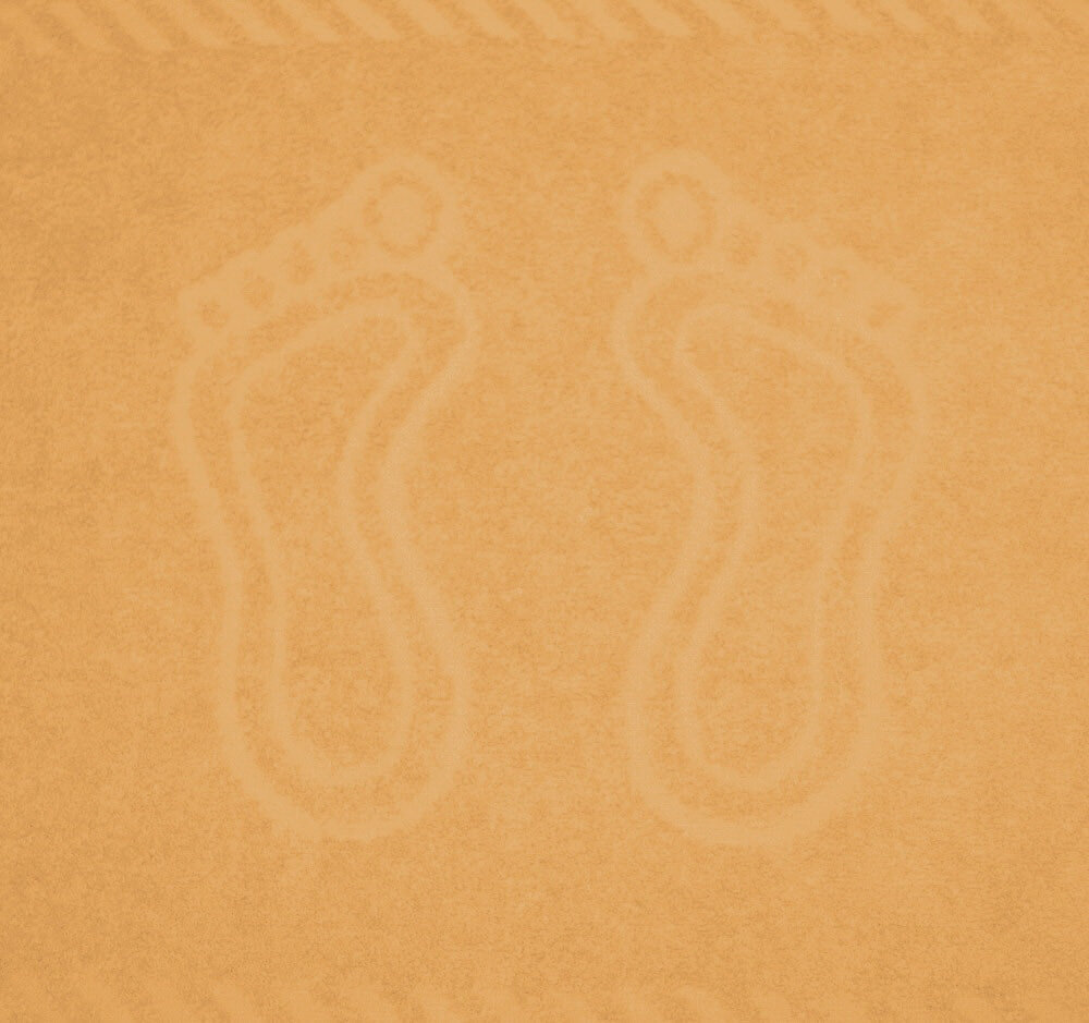 Полотенце махровое ручки/ножки - ножки пастельно-оранжевые 35х60