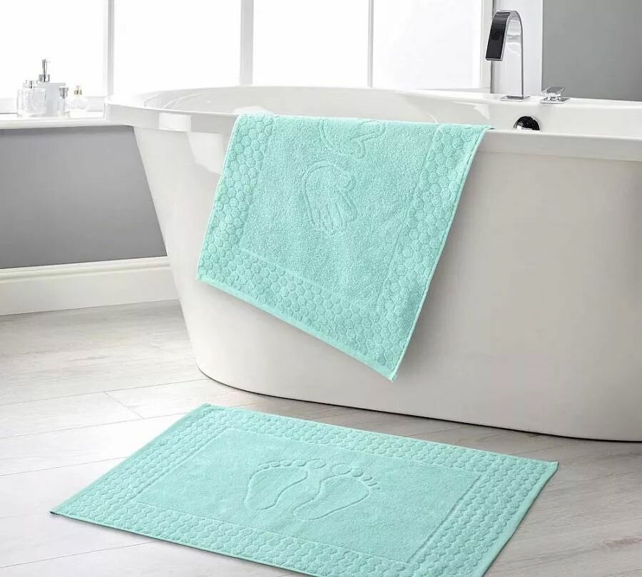 Махровое полотенце для ног ComfortLife Утро (мятный), 50х70