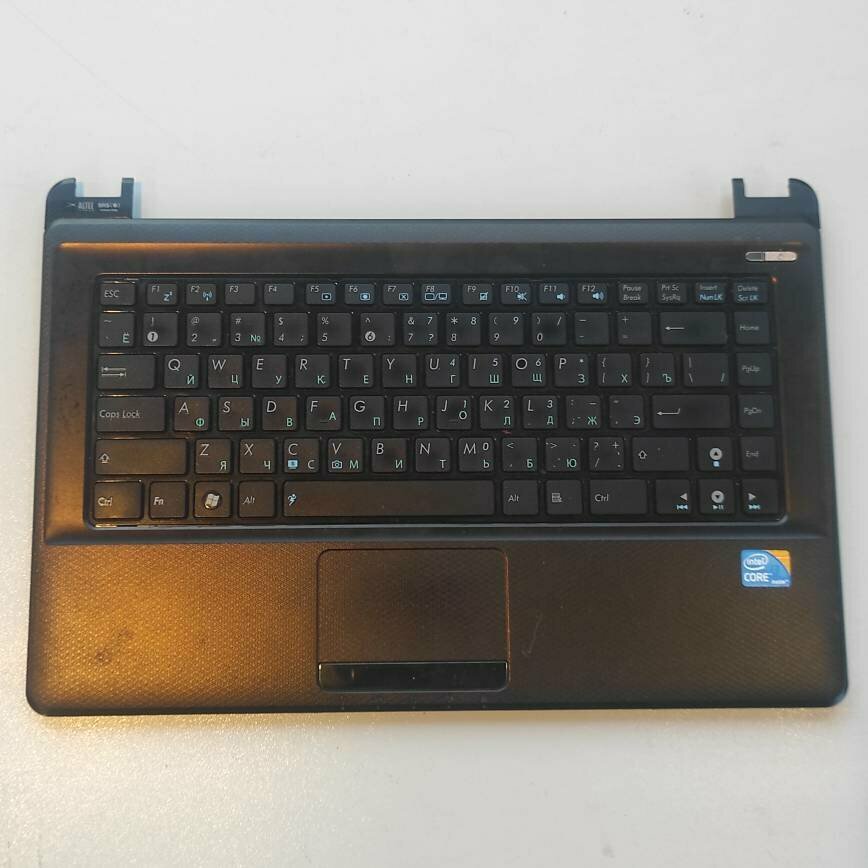 Верхняя часть (палмрест) ноутбука ASUS K42 (13N0-GRA0601) + тачпад + клавиатура дефект креплений, под восстановление