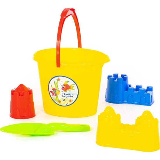 Набор для песочницы Полесье №429: ведро с носиком совок формочки