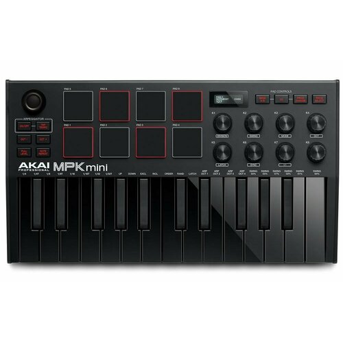Миди-клавиатура Akai Pro MPK Mini Black MK3 midi клавиатура akai professional mpk mini mk3 black