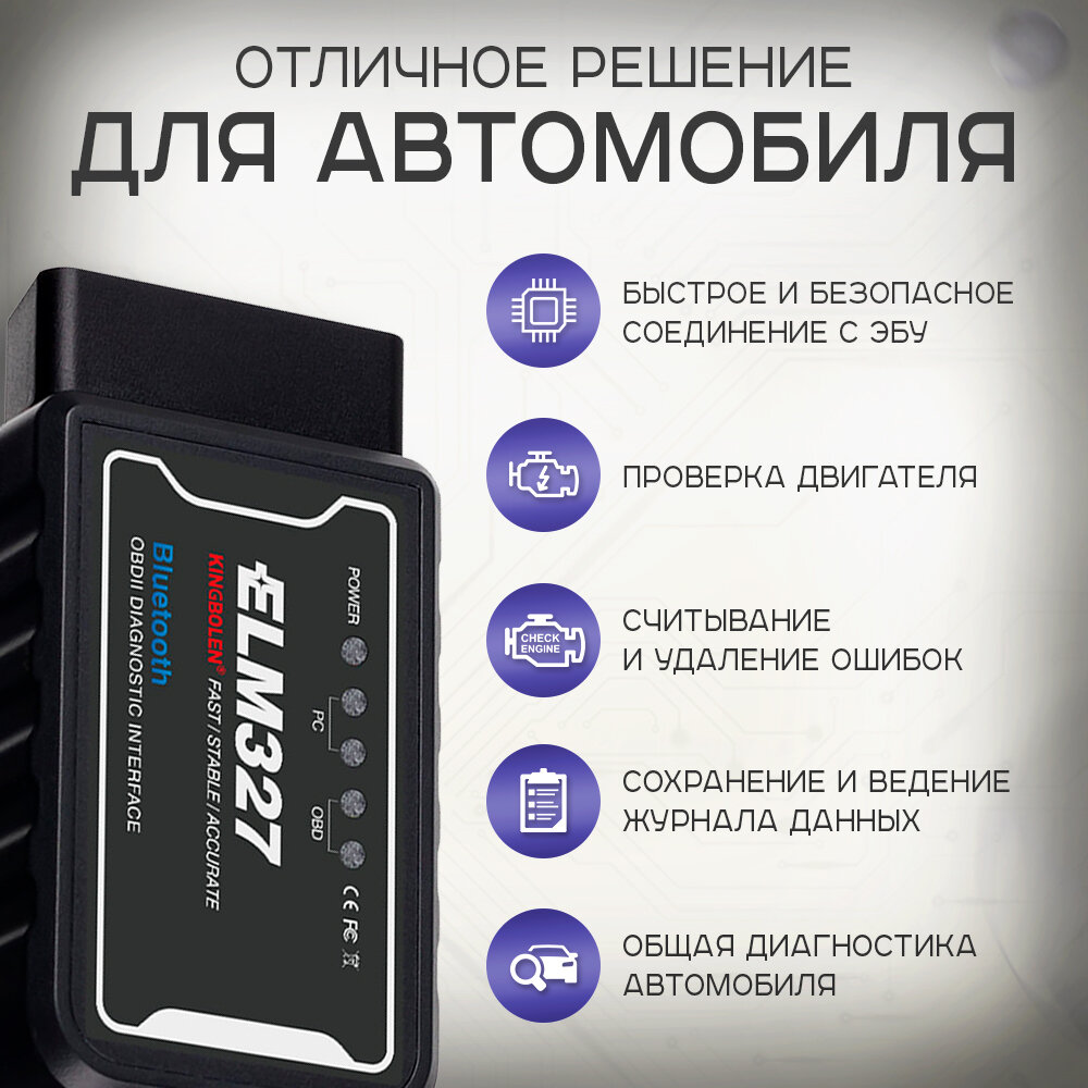 ELM327 v 1.5 Bluetooth 2.0 OBD2 Автосканер диагностический PIC18F25K80