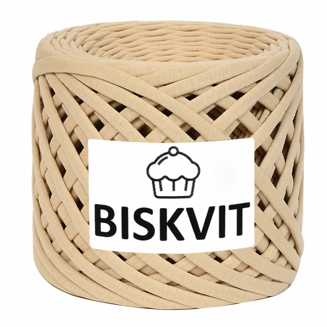 Трикотажная пряжа Biskvit (Бисквит) цвет Латте, 330гр. 100м. (100% хлопок), 1 моток.