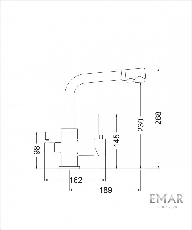 Смесители для кухни Emar ECB 3003N PVD , Dark