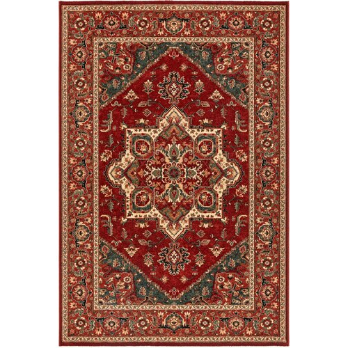 Шерстяной ковёр Kashqai 1.35х2 м. (Бельгия - OSTA) красный. Ворс 8.5мм. Классический