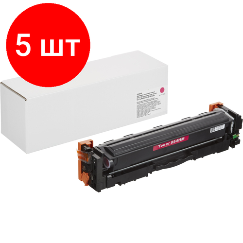 Комплект 5 штук, Картридж лазерный Retech Canon 054 H M пур. для Canon 621Cw/MF641Cw/MF643Cdw картридж opticart 054 m 3022c002