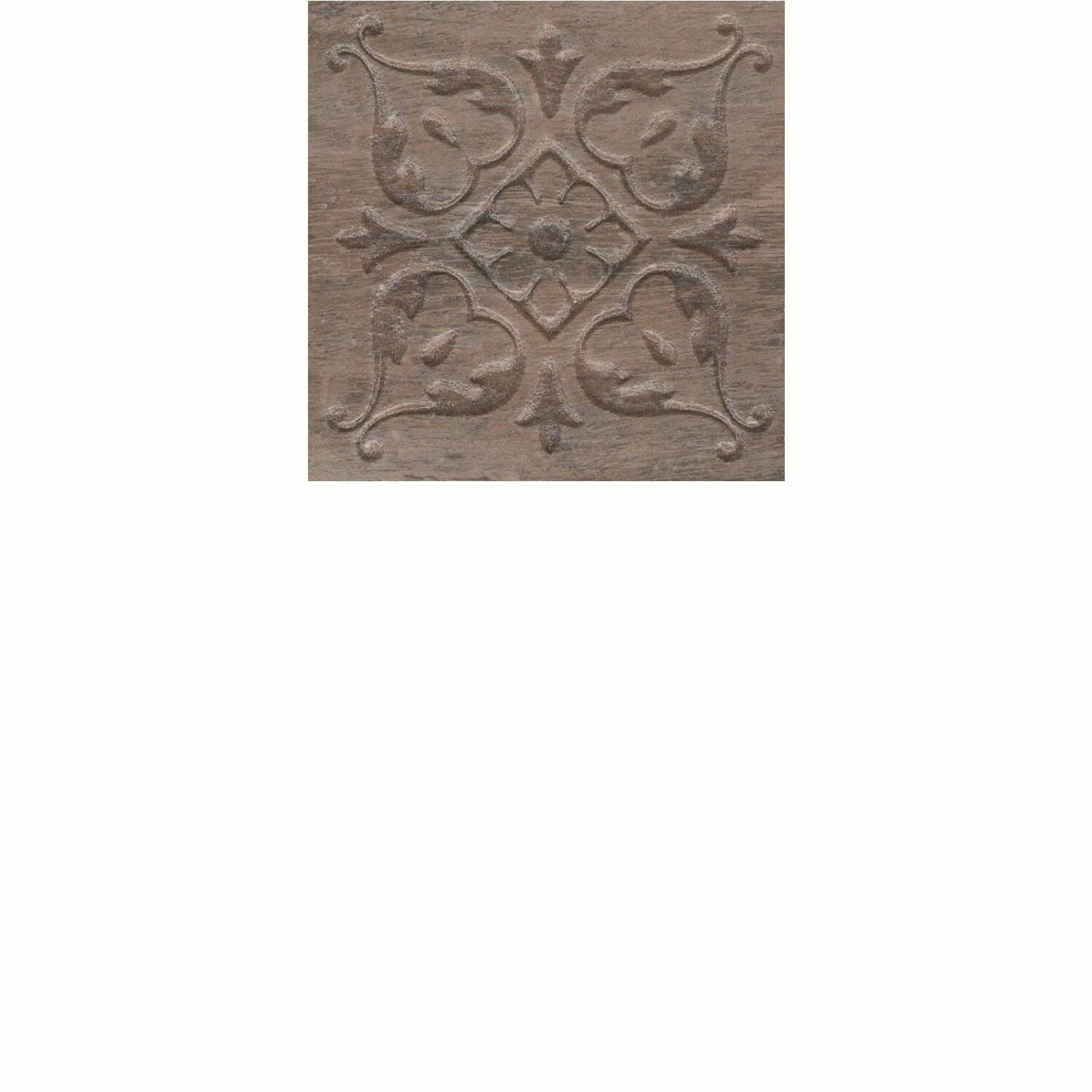 фото STG/C482/SG1550 Браш Вуд коричневый тёмный 9.9*9.9 керам. вставка