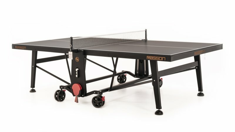 RASSON Теннисный стол складной для помещений "RASSON PREMIUM T01 Indoor" черный ясень с сеткой