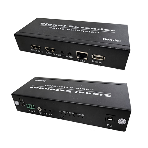 Комплект для передачи HDMI, 2 USB и ИК-управления по Ethernet TLN-HiKM2+RLN-HiKM2