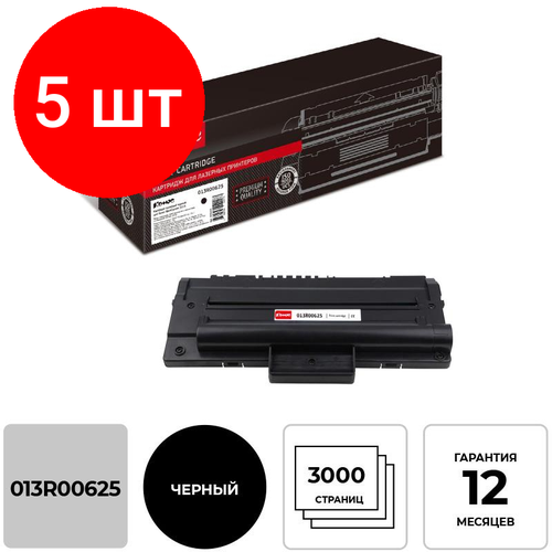 Комплект 5 штук, Картридж лазерный Комус 013R00625 чер. для Xerox WC 3119