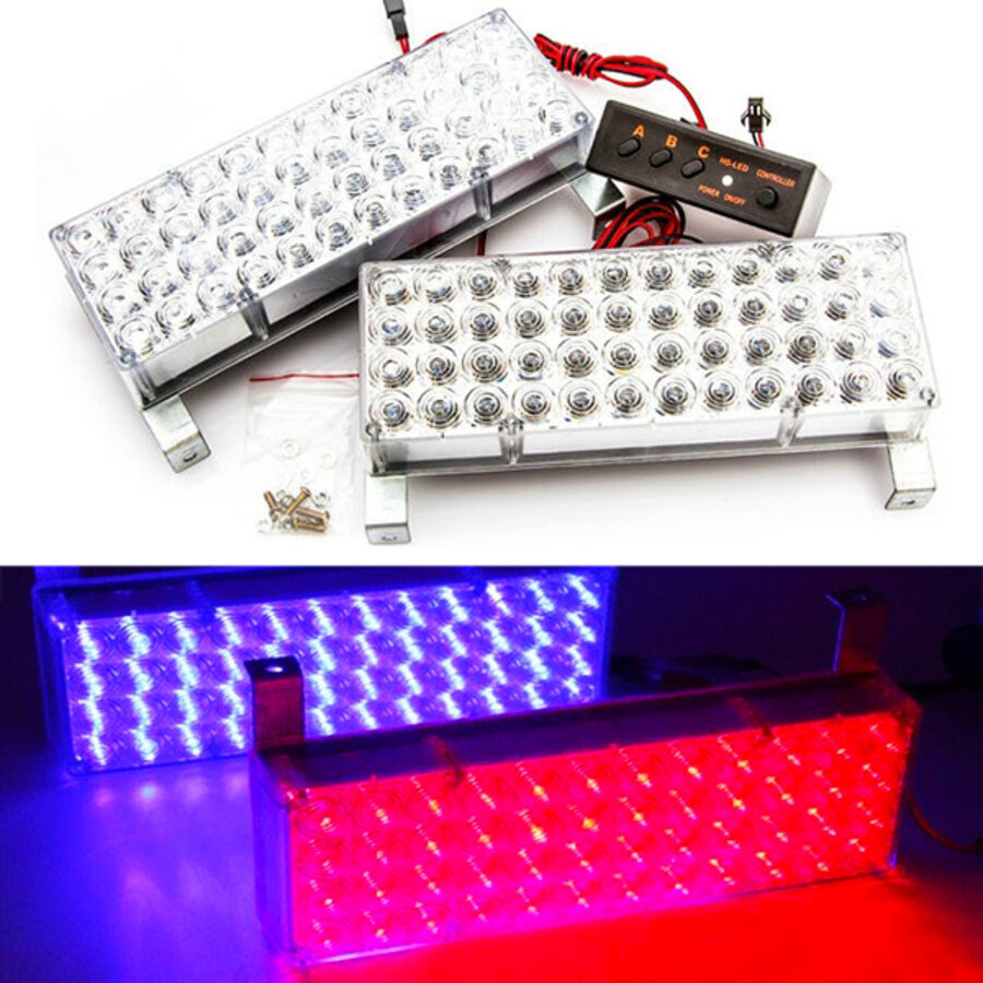 Стробоскопы на авто красно-синие 96 LED (2x48) TypeR