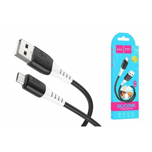 Кабель USB - MicroUSB HOCO X82 черный силиконовый 1м кабель hoco x13 microusb usb белый 1м