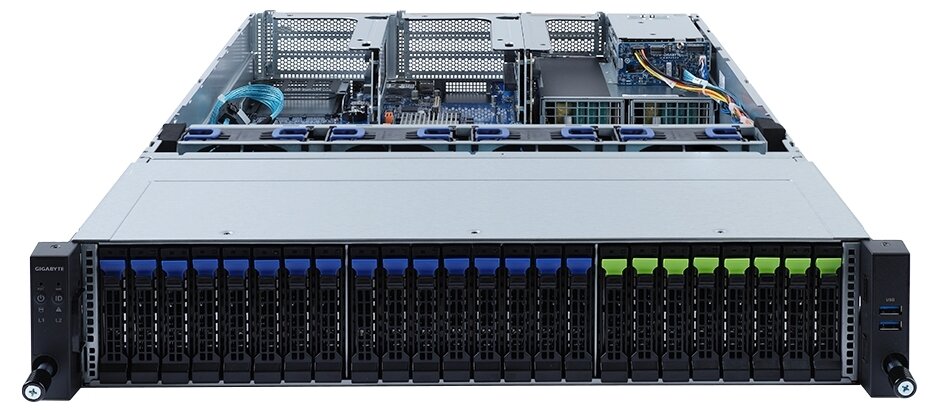Серверная платформа Gigabyte R282-N81/2U/2x4189/ 32xDDR4-3200 RDIMM/LRDIMM/ 26x25"