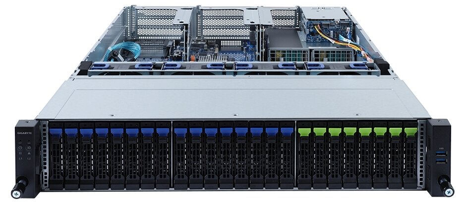 Серверная платформа Gigabyte R282-N81/2U/2x4189/ 32xDDR4-3200 RDIMM/LRDIMM/ 26x2.5" — фото 2
