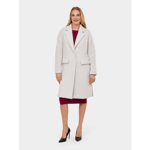 Пальто PATRIZIA PEPE, размер 44, серый inspire пальто однобортное прямого кроя серый меланж