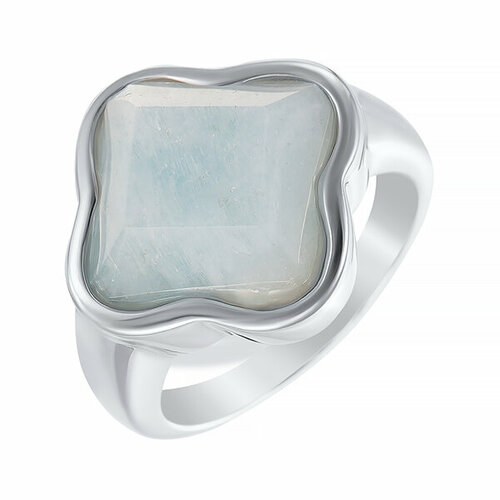 Кольцо ELEMENT47, серебро, 925 проба, аквамарин, размер 17 кольцо аквамарин подарок феи