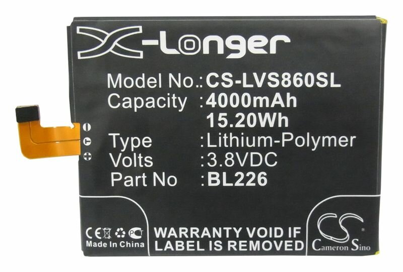Аккумулятор CameronSino CS-LVS860SL для Lenovo S860