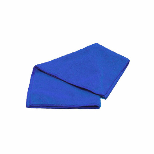 Мягкая салфетка из микрофибры для уборки и автомобиля синяя, плотность 250 г./м2. размер 35 x 40 см.