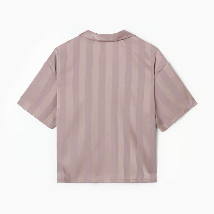 Пижама женская (рубашка и шорты) KAFTAN "Полоса" размер 48-50, розовый - фотография № 4