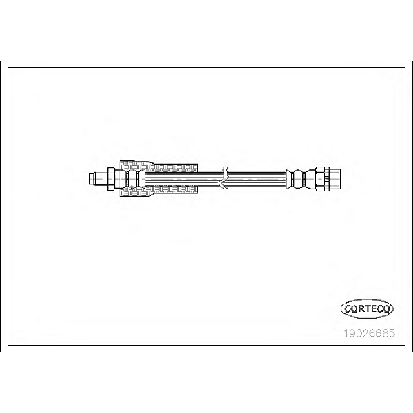 CORTECO 19026685 (19026685_CO / 34301161964 / 34301163155) тормозной шланг передний [355mm]