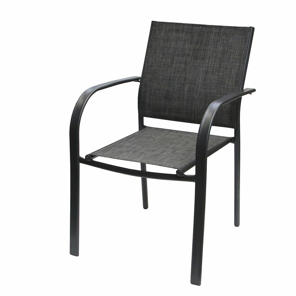 Кресло садовое стальное 56х53х85 см с текстиленом - фотография № 1