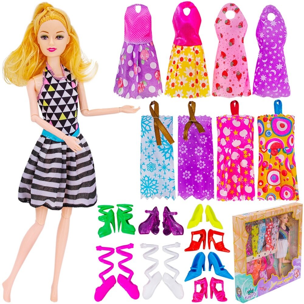 Кукла Miss Kapriz "Мой гардероб", с набором платьев и аксессуаров, в коробке (0704518FCJ)