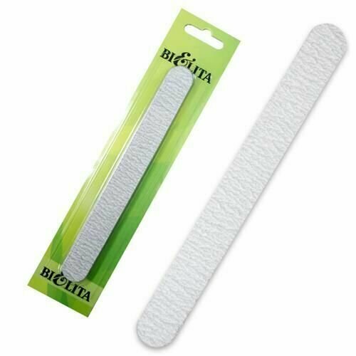 Пилка для ногтей наждачная на блистере прямая тонкая цвет серебро 182см 594₽