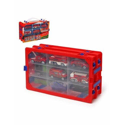 Игровой набор Пожарная служба, кейс, 5 металлических машинок игровой набор пожарная служба кейс 5 металлических машинок