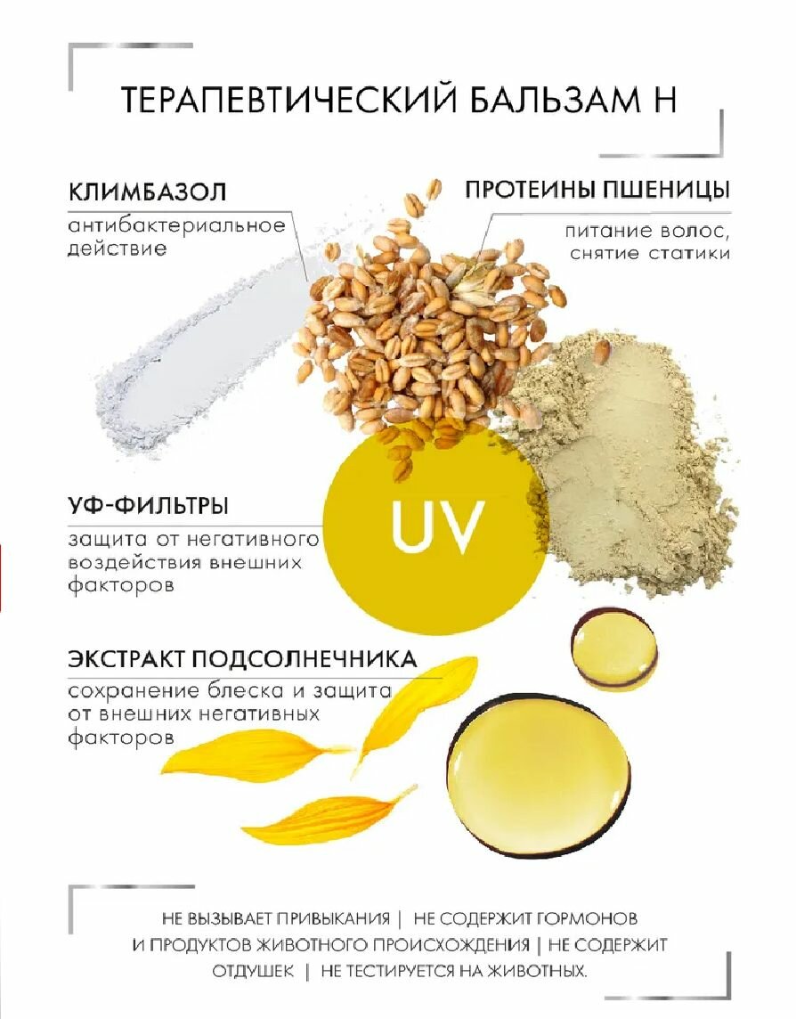 Sim Sensitive Терапевтический увлажняющий кондиционер "Н", 500 мл (Sim Sensitive, ) - фото №4