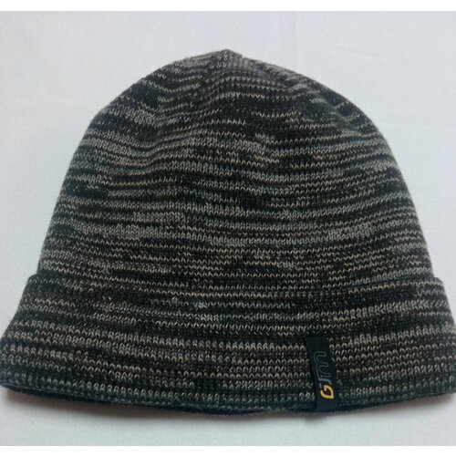 фото Шапка бини , размер 56-58, синий, серый нет бренда