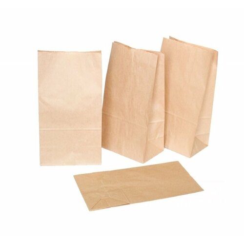 Пакет бумажный 220х120х290мм крафт 50г прямоугольное дно уп/50шт