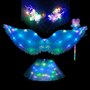 "Крылья Ангела" - набор светящихся украшений на спину, крылья, юбка, ободок и волшебная палочка. Фиолетовый
