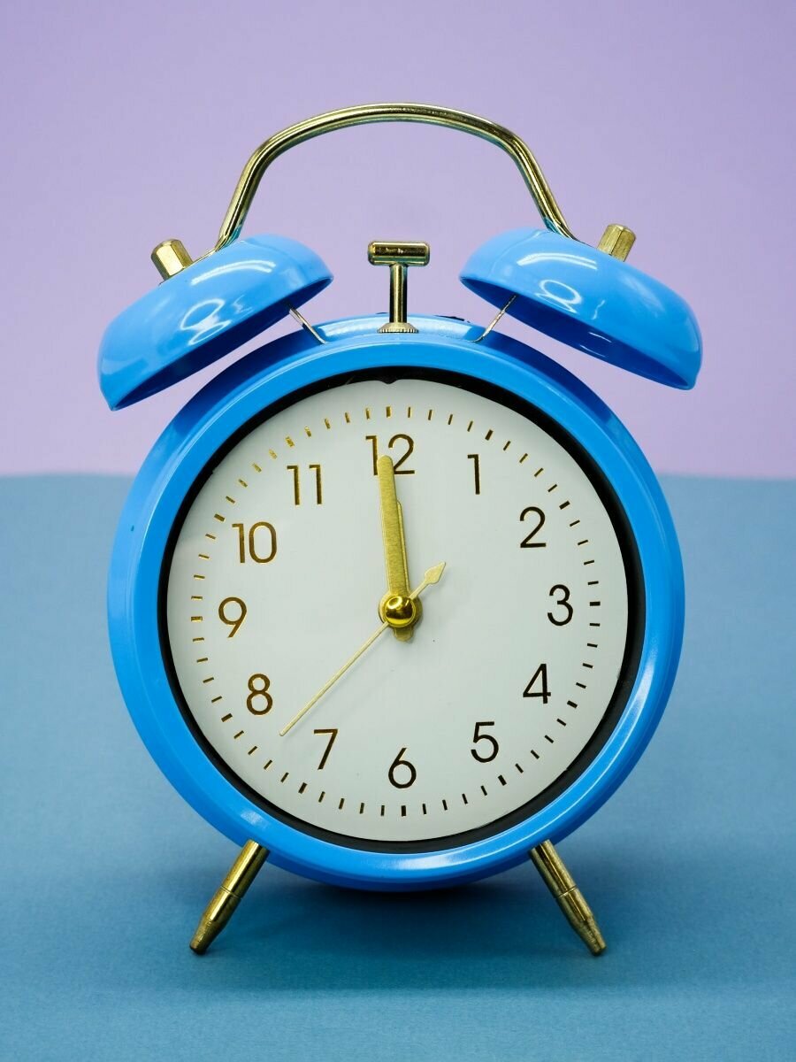 Часы настольные с будильником Aesthetic blue