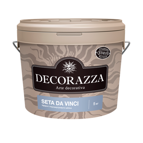 Декоративное покрытие Decorazza Seta Da Vinci Argento (SD 001) 5 кг декоративное покрытие dufa creative la seta matt argento 1 2 кг