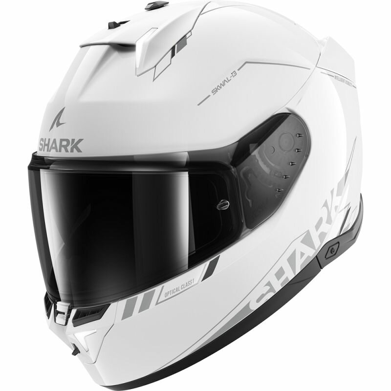 Мотошлем интеграл Shark SKWAL i3 BLANK SP White/Silver/Anthracite, XXL