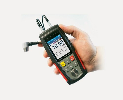 Изображение товара Толщиномер ультразвуковой для металла и других материалов WT100A-HT (black) (Q20934WT1). Автономная работа. От 1 до 225 мм. ЖК-дисплей