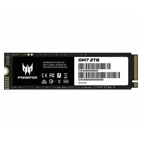 SSD M2 2280 PCIe 40 x4 2 TB Acer Predator GM7 72006300 MBs BL9BWWR119 1636600₽