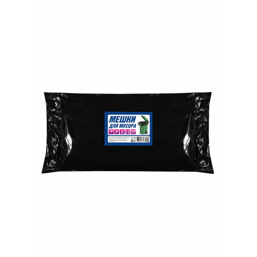 Пакет мусорный 300 л120х140 см ПВД 50 мкм пласт 100 шт черный ACG 4565₽