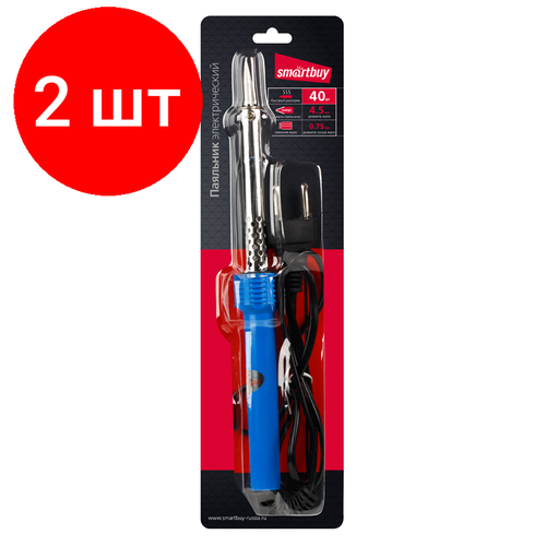 Комплект 2 шт Паяльник электрический Smartbuy 40Вт 220В пластиковая рукоятка 56100₽