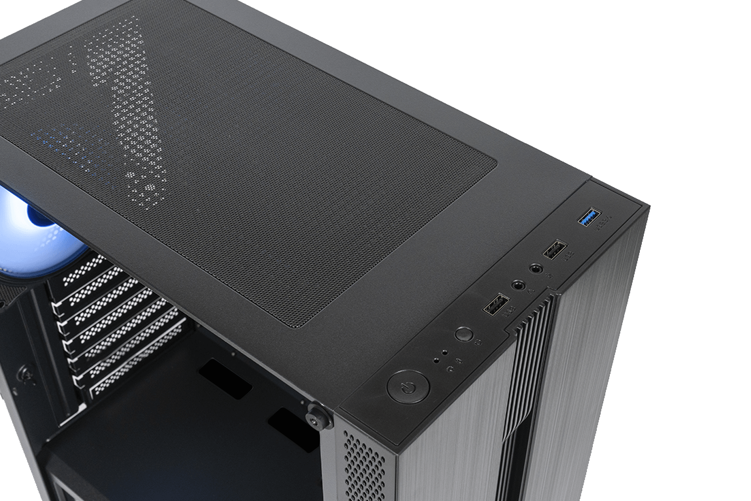 Компьютерный корпус ATX Eurocase A31 ARGB черный без БП закаленное стекло USB 3.0