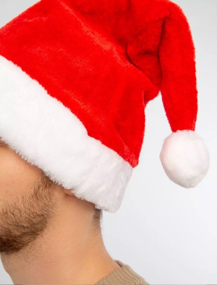 Шапка/колпак Gaisshop Деда Мороза искусственный мех заснеженная 45x30 см