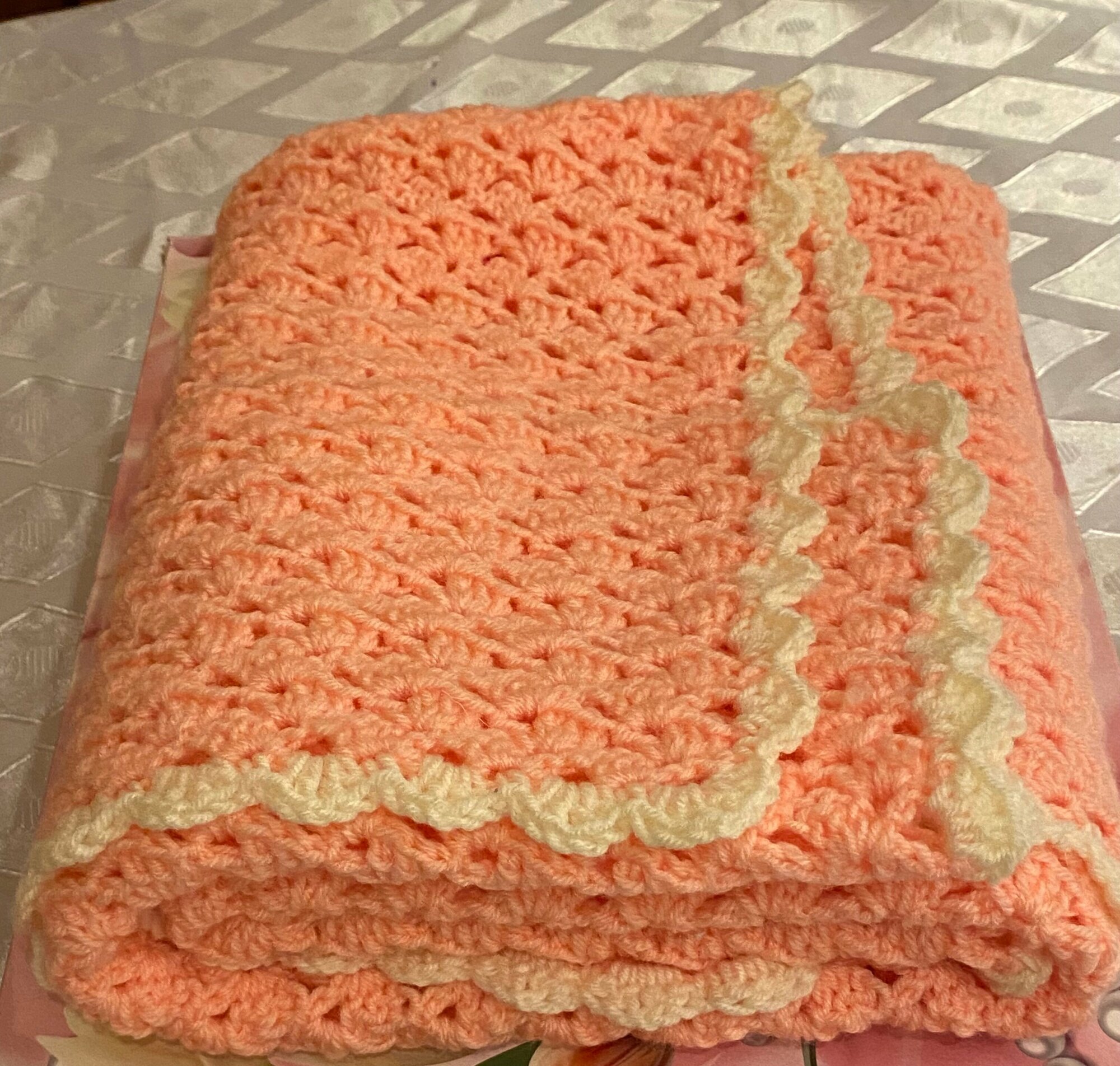 фото Плед-покрывало вязаный на односпальную кровать детский , покрывало вязаное 80x100см