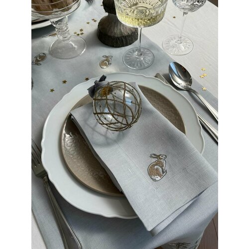 Льняные салфетки с вышивкой 