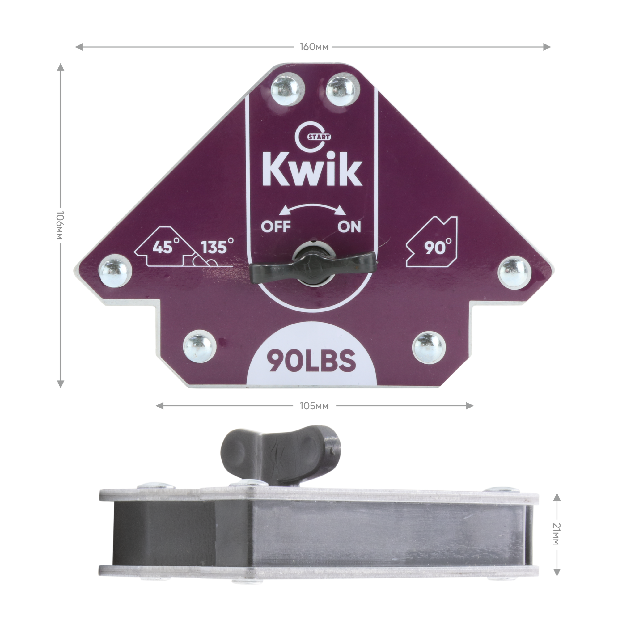 Магнитный фиксатор 90 LBS Kwik on/off