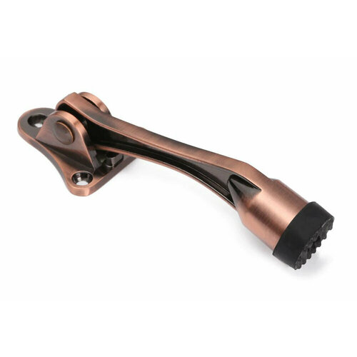 Дверной фиксатор Козья ножка металлический цвет бронза красная 450₽