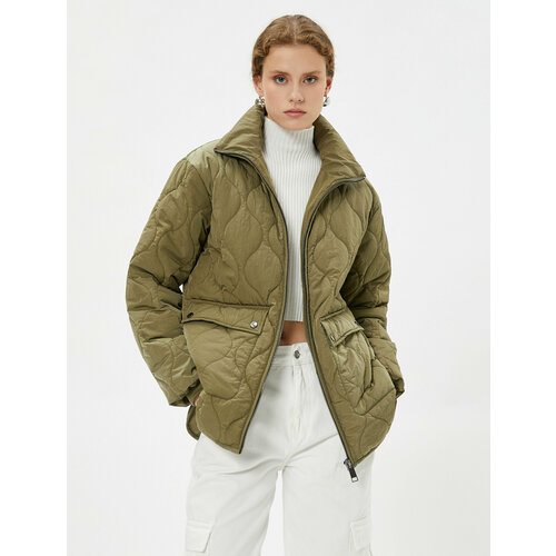 Куртка KOTON, размер 34, хаки шорты koton размер 34 хаки