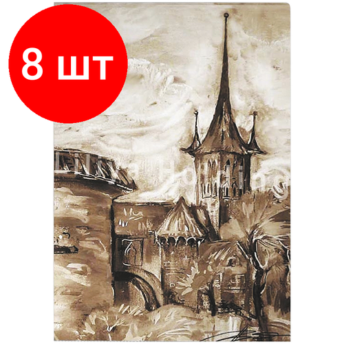 Комплект 8 шт, Планшет для акварели, 20л, А5 Лилия Холдинг Старый Таллин, 200г/м2 планшет для акварели 20л а2 лилия холдинг осенний пруд 200г м2