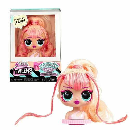 LOL Surprise! TWEENS SWAP STYLING HEAD PEACH STYLE - Сменная голова Твинс Свап Пич стайл lol surprise tweens fancy gurl doll 576679