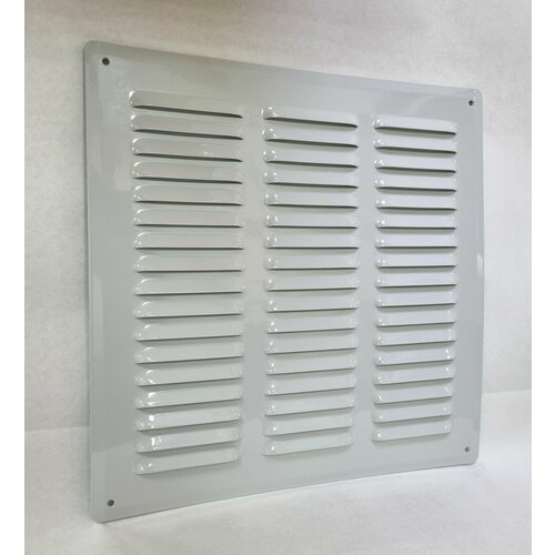 Решетка вентиляционная МВМ 400х400 оцинкованная металлическая, светло-серая RAL 7035