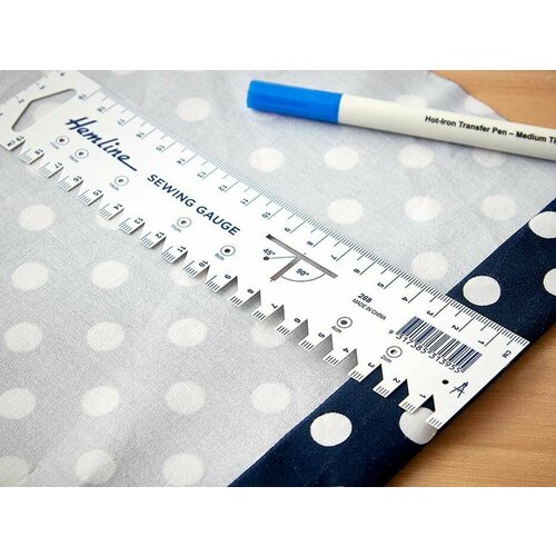 Пластиковая линейка - шаблон для припусков, пластиковая, 21 см, 5 шт.